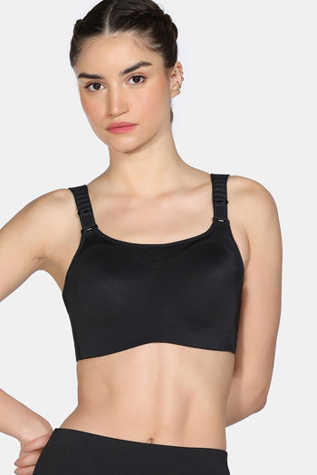 Buy Zelocity High Impact Quick Dry Sports Bra - Jet Black